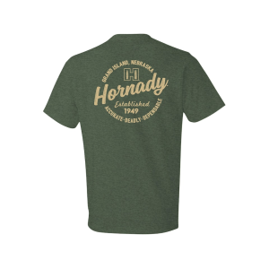 Hornady Men's H Logo Stamp Short Sleeve Crew Neck T Shirt Military Olive Medium - Hornady