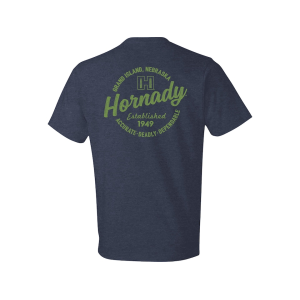 Hornady Men's H Logo Stamp Short Sleeve Crew Neck T Shirt Indigo Large - Hornady