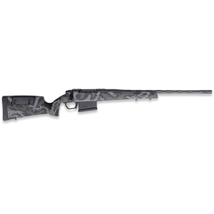 Weatherby 307 Range XP 2.0 Bolt Action Rifle 22 Creedmoor 22" Fluted Graphite Black Threaded Barrel Graphite Black Frame Gray/Green Adjustable Comb Stock - Weatherby