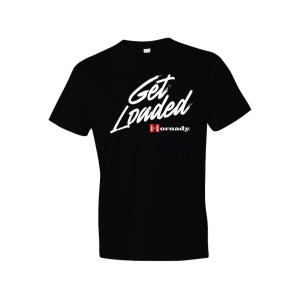 HORNADY Men's Get Loaded Short Sleeve Crew Neck T Shirt Black Medium