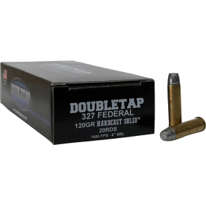 DoubleTap Hardcast Solid 327 Federal Magnum Ammo 120 Grain Flat Nose Box of 20