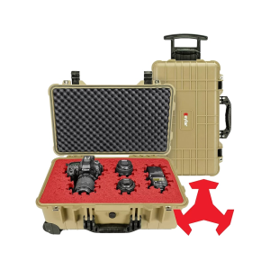 EYLAR Carry On Roller Hard Case with Ragar XP Crosslinked Red Foam Insert 22