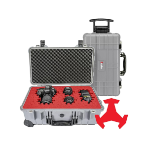 EYLAR Carry On Roller Hard Case with Ragar XP Crosslinked Red Foam Insert 22