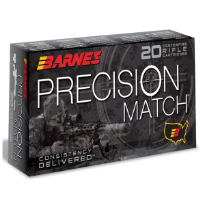 Barnes Precision Match 6mm Creedmoor Ammo 112 Grain Barnes Open Tip Match Jacketed Hollow Point Box of 20