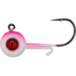 NORTHLAND Tungsten Panfish 1/8oz Round Ball Jighead #4 Super-Glo Pinky