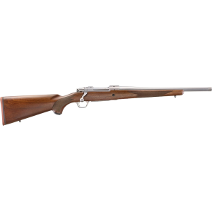Ruger Hawkeye Hunter Bolt Action Rifle 243 Winchester 16.6" Stainless Threaded Barrel Stainless Frame Walnut Field Stock - Ruger