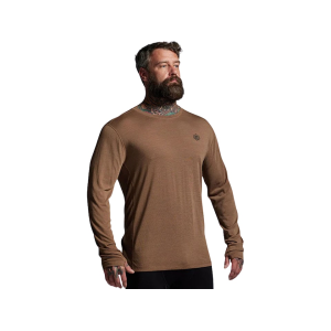 BORN PRIMITIVE Men's Ridgeline 240 Long Sleeve Base Layer Shirt Coyote Brown Medium