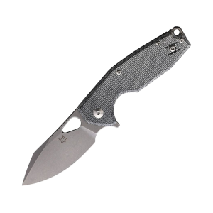 Fox Knives Yaru Pocket Knife 2.76" Drop Point M398 Stonewashed Blade Micarta Handle Black - Fox Knives