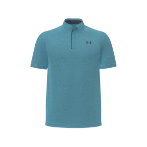 UNDER ARMOUR Men's Tech Short Sleeve Polo Blue Haze/Pitch Gray Medium