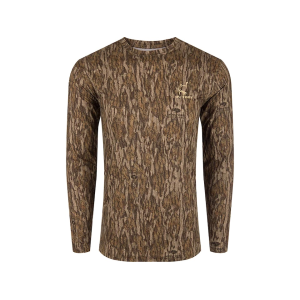 Ol' Tom Men's Performance Long Sleeve Crew Neck Shirt Mossy Oak Bottomland Large