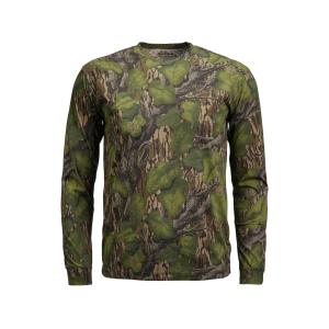 BLOCKER OUTDOORS Men's Finisher Fused Long Sleeve T Shirt Mossy Oak Full Foliage Medium