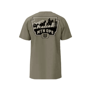 MTN OPS Men's Pack Line Short Sleeve Crew Neck T Shirt Olive XL