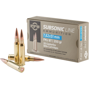  Subsonic 7.62x51mm NATO 200 Grain Full Metal Jacket Box Of 20 Ammo