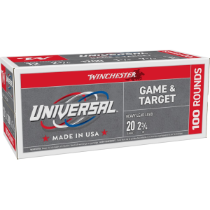 Winchester Universal 20 Gauge Ammo 2-3/4 #7-1/2 Lead Shot 7/8 Oz Box Of 100 chester Universal 20 Gauge 2-3/4 #7-1/2 Lead Shot 7/8 Oz Box Of 100 Ammo
