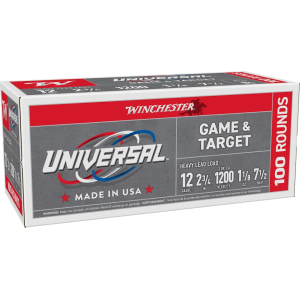 chester Universal Light Target 12 Gauge 2-3/4 #7-1/2 Lead Shot 1-1/8 Oz Box Of 100 Ammo
