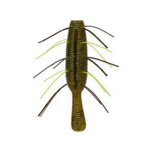 Yamamoto Fuzzy Nuki 2.5" Worm Green Pumpkin/Black Flake/Chartreuse Skirt