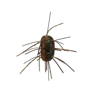 Yamamoto Fuzzy Nut 1.5" Creature Dark Green Pumpkin/Amber Laminate