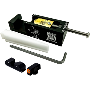 XS SIGHT SYSTEMS XS Sight Installation Tool Bundle with R3D Night Sights for Glock 17, 19, 22, 24, 26, 27, 31, 36, 38 Steel Orange