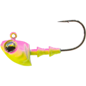 6th Sense Crappie 1/32oz Minnow Jighead #6 Pink-Treuse