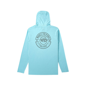 AFTCO Men's Ocean Bound Hoodie Fathom Heather Large