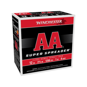 Winchester AA Super Spreader 12 Gauge Ammo 2-3/4 #8 Lead Shot 1 Oz Box Of 25 chester AA Super Spreader 12 Gauge 2-3/4 #8 Lead Shot 1 Oz Box Of 25 Ammo