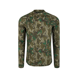 OL' TOM Men's Early Bird Performance Long Sleeve Crew Neck Shirt Mossy Oak Greenleaf 3XL