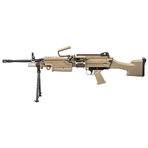 FN M249S Semi Automatic Rifle 5.56x45mm NATO 18.5" Black Threaded Barrel Flat Dark Earth Frame Flat Dark Earth Pistol Grip