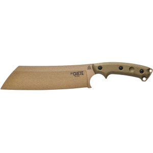 TOPS Knives LIL Chete Machete 8.38" Sheepsfoot 1095 Tan Blade Canvas Micarta Handle Green