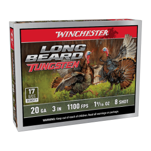 Winchester Long Beard Tungsten 20 Gauge Ammo 3" #8 Tungsten Alloy Shot 1-9/16 oz Box of 5 - Winchester