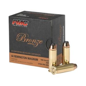 PMC Bronze 44 Remington Magnum Ammo 180 Grain Jacketed Hollow Point Box of 25