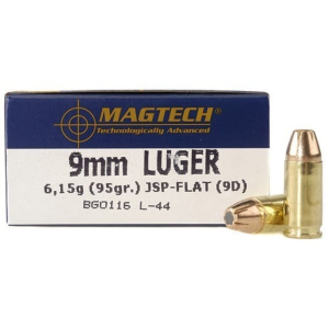 Magtech 9mm Luger Ammo 95 Grain Jacketed Soft Point Case of 1000 (20 Boxes of 50) - Magtech