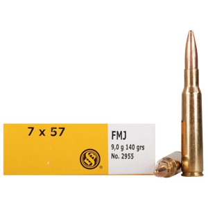 lier & Bellot 7x57mm Mauser (7mm Mauser) 140 Grain Full Metal Jacket Case Of 400 (20 Boxes Of 20) Ammo