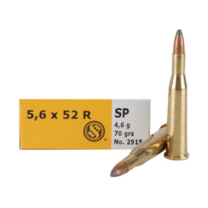 Sellier & Bellot 5.6x52mm Rimmed (22 Savage High-Power) Ammo 70 Grain Jacketed Soft Point Box of 20