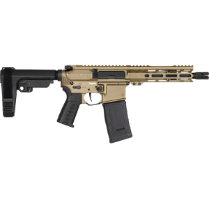 CMMG Banshee Mk4 300 AAC Black Pistol Braceout (7.62x35mm) Pistol 8" Threaded Barrel 30+1 Round Coyote Tan Pistol Brace - Cmmg