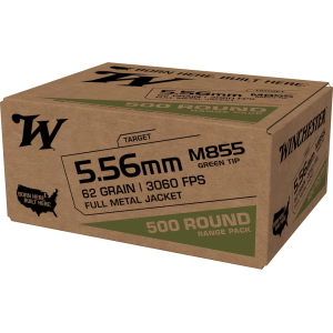 chester M855 SS109 5.56x45mm NATO 62 Grain Penetrator Full Metal Jacket Box Of 500 Ammo