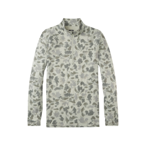 ORVIS Men's Dricast Quarter Zip Shirt Celadon Camo Large