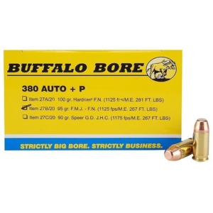 falo Bore 380 ACP P 95 Grain Full Metal Jacket Box Of 20 Ammo