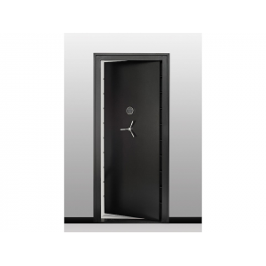 SnapSafe Vault Door In-Swing 36" x 80" with Electronic Lock Black - Snapsafe