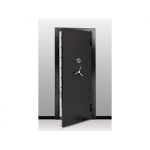 SnapSafe Vault Door Out-Swing 32"x80" with Electronic Lock Black - Snapsafe