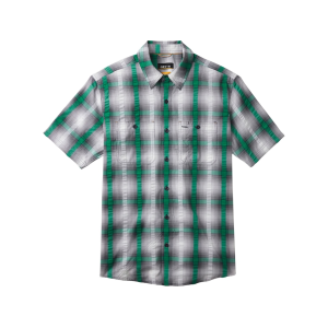 ORVIS Men's Angler Short Sleeve Shirt Battle Green/Navy Plaid 2XL