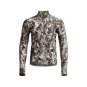 SITKA GEAR Men's Core 330 Long Sleeve Quarter Zip Merino Wool Base Layer Shirt Gore Optifade Elevated II Medium