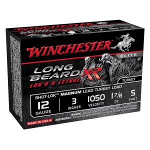 Winchester Long Beard XR Turkey 12 Gauge Ammo 3 #5 Copper Plated Lead Shot 1-7/8 Oz Box Of 10 chester Long Beard XR Turkey 12 Gauge 3 #5 Copper Plated Lead Shot 1-7/8 Oz Box Of 10 Ammo