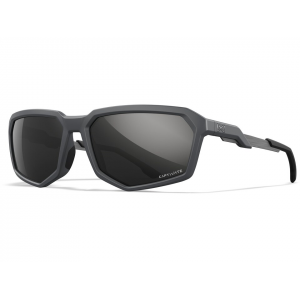 Wiley X Men's WX Recon Polarized Sunglasses Matte Gray Frame Captivate Black Mirror Lens - Wiley X