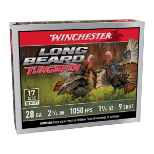 Winchester Long Beard Tungsten 28 Gauge Ammo 2-3/4 #9 Tungsten Alloy Shot 1-1/4 Oz Box Of 5 chester Long Beard Tungsten 28 Gauge 2-3/4 #9 Tungsten Alloy Shot 1-1/4 Oz Box Of 5 Ammo