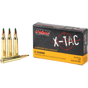  X-Tac M855 5.56x45mm NATO 62 Grain Penetrator Full Metal Jacket Box Of 20 Ammo
