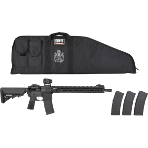 Springfield Armory Saint Victor V2 Gear PAC Semi Automatic Rifle 5.56x45mm NATO 16" Black Threaded Barrel Black Frame Black Pistol Grip With Red Dot