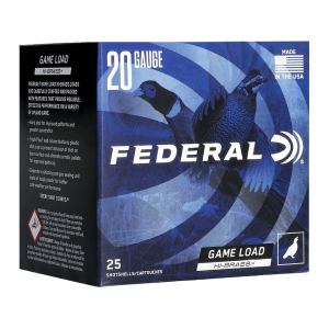 eral Premium Game Load Upland Hi-Brass 20 Gauge 3 #5 Lead Shot 1-1/4 Oz Box Of 25 Ammo