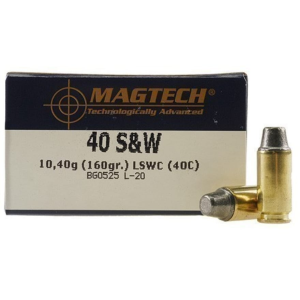 tech 40 S&W 160 Grain Semi-Wadcutter Case Of 1000 (20 Boxes Of 50) Ammo