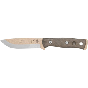 TOPS Knives B.O.B. Fieldcraft Fixed Blade Knife 4.75" Drop Point 1095 Coyote Tan Blade Canvas Micarta Handle Coyote Tan - Tops Knives