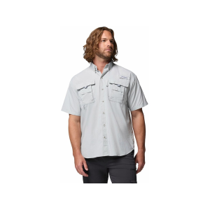 COLUMBIA Men's Bahama II Short Sleeve Shirt Cool Gray XL